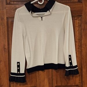 Alice + Olivia Black and White Blouse